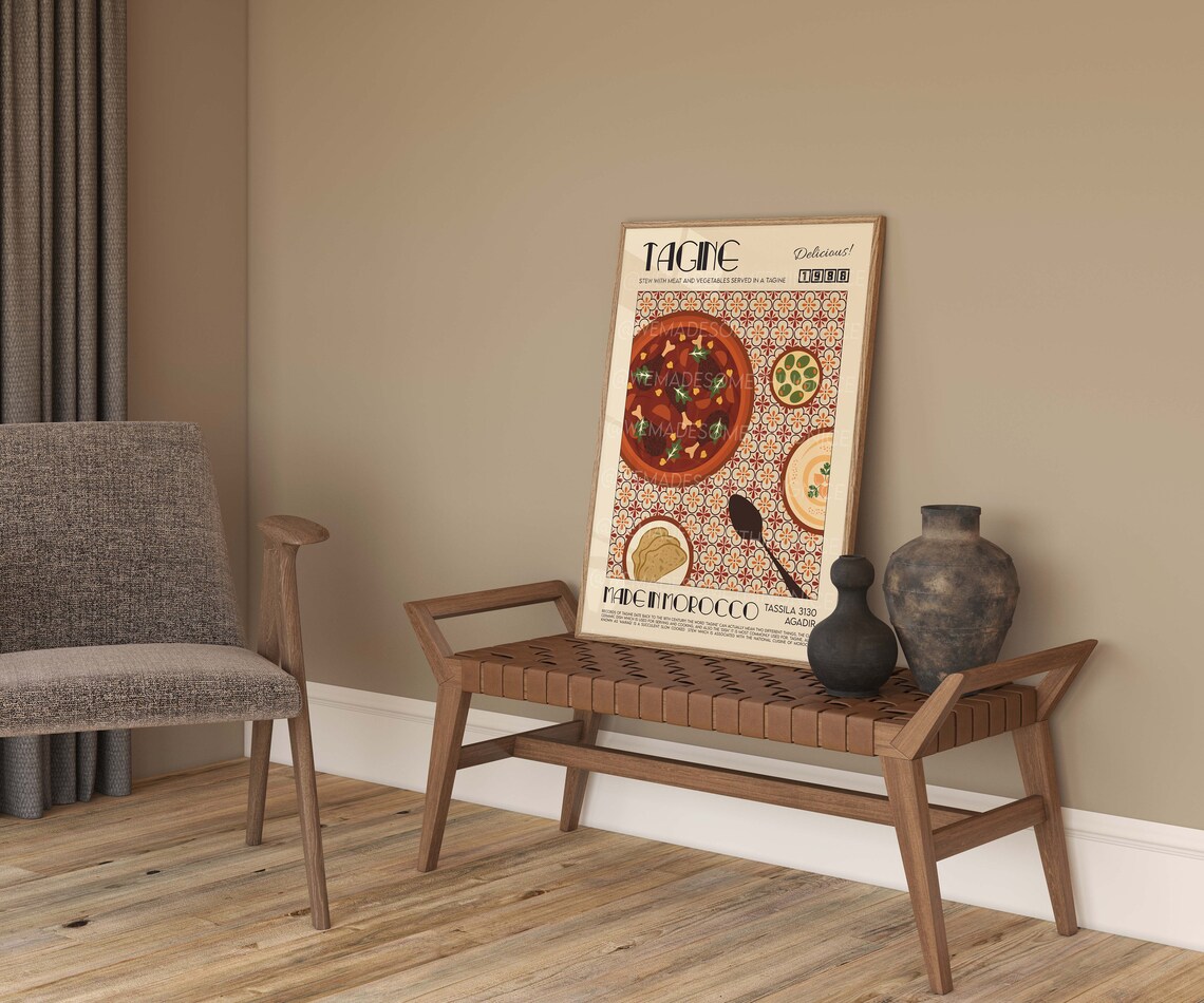 Tagine Print, Mid-Century Modern Kitchen Poster - Image 2