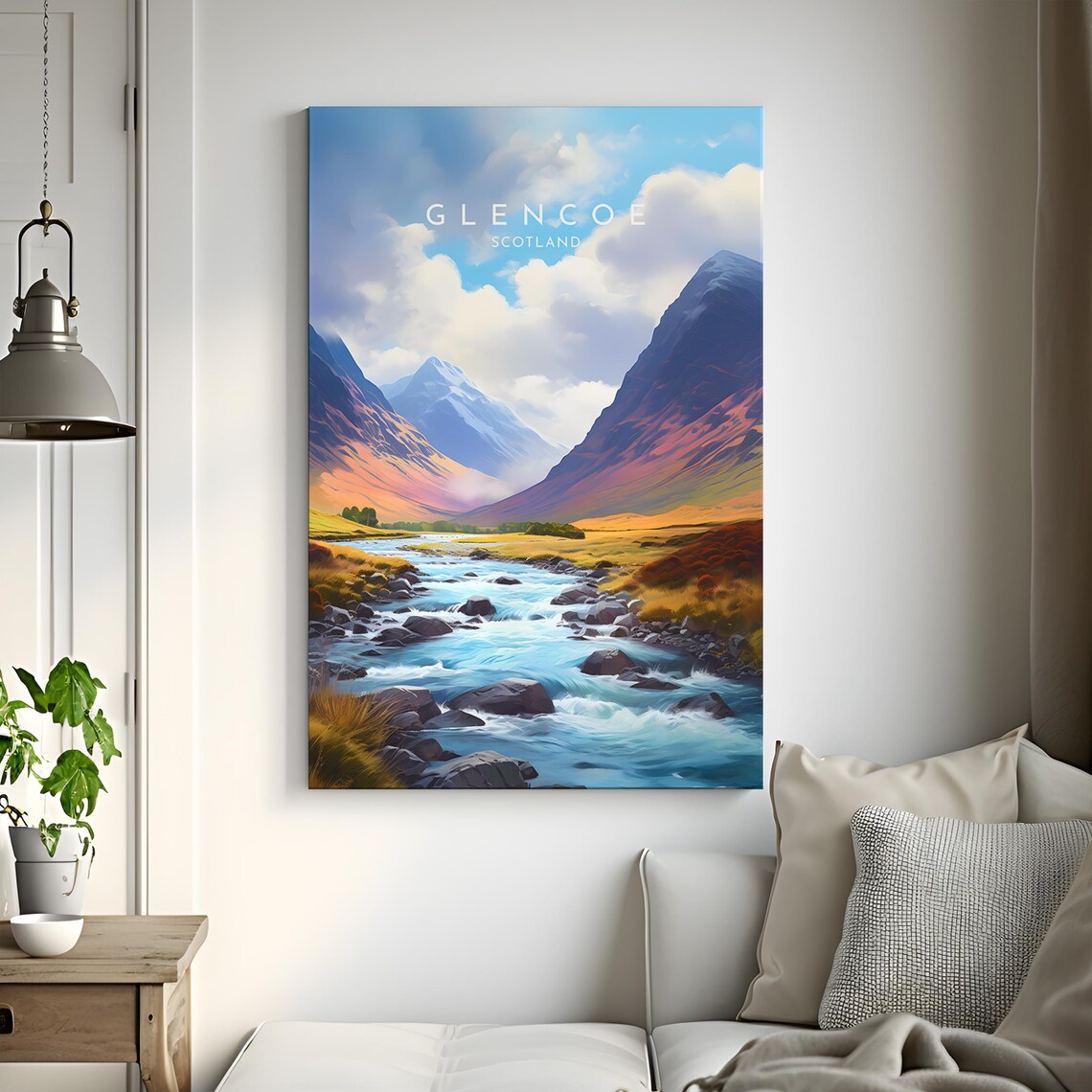 Glencoe Travel Poster, Scotland Landscape Home Decor - Image 3