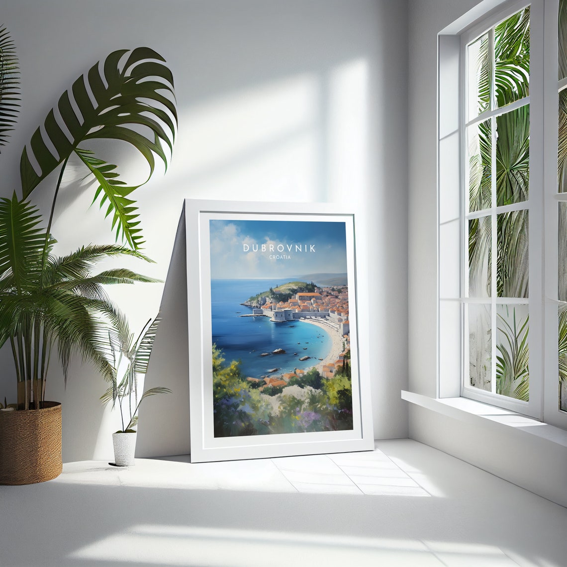 Dubrovnik Croatia Old Town Bay Travel Poster with City Walls - Image 4