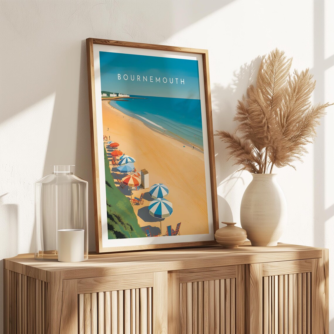 Bournemouth Travel Poster, England Home Decor Print - Image 2