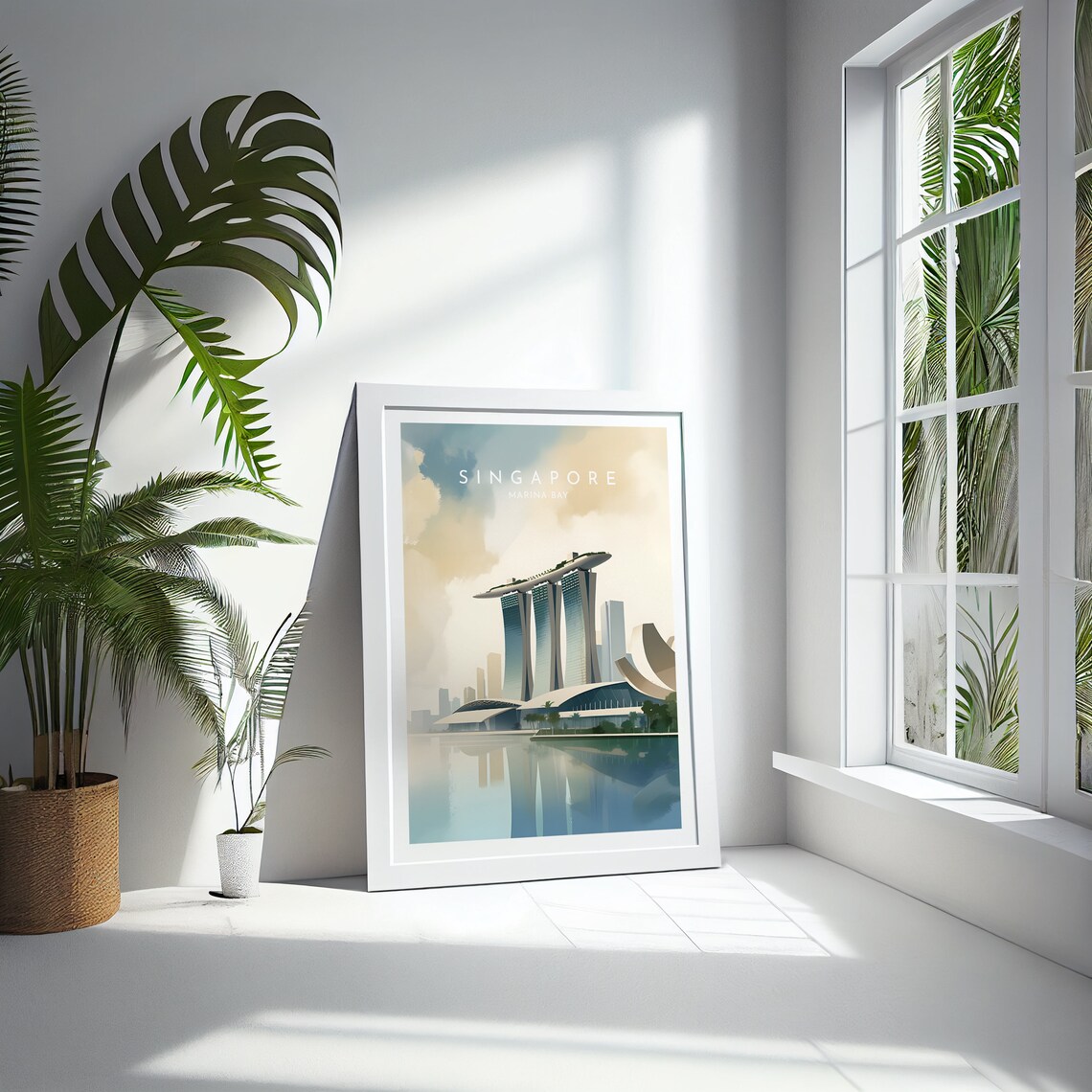 Singapore Marina Bay Travel Poster, Home Decor - Image 4