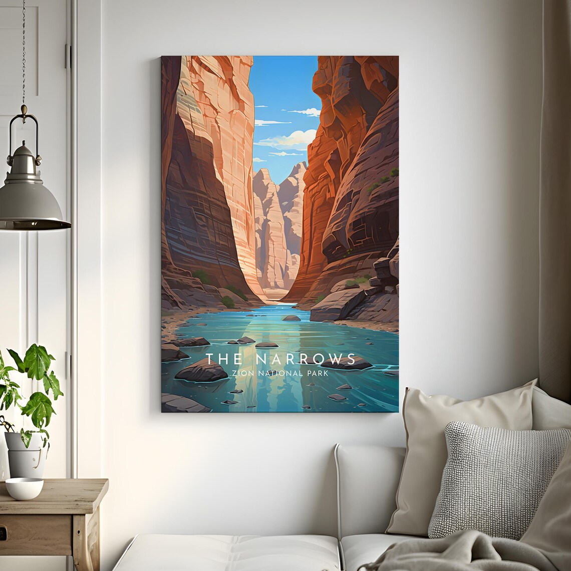 Zion Narrows Travel Poster, Utah National Park - Image 3