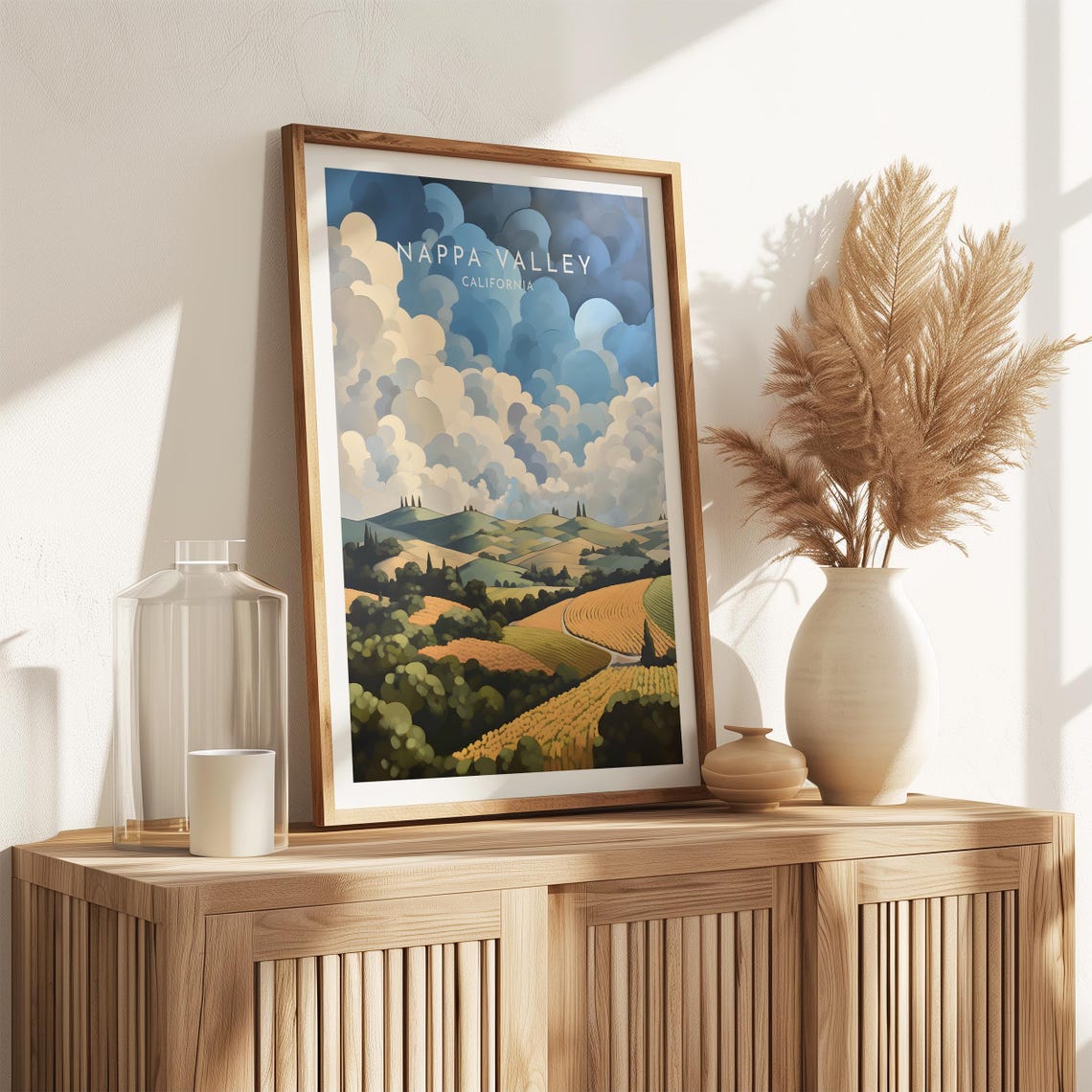 Napa Valley California Golden Vineyards Rolling Hills Poster - Image 2