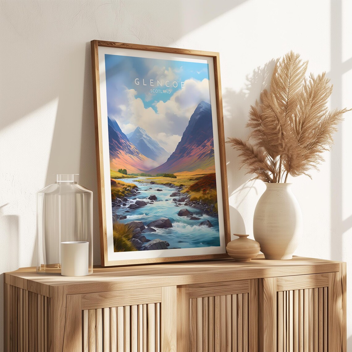 Glencoe Travel Poster, Scotland Landscape Home Decor - Image 2