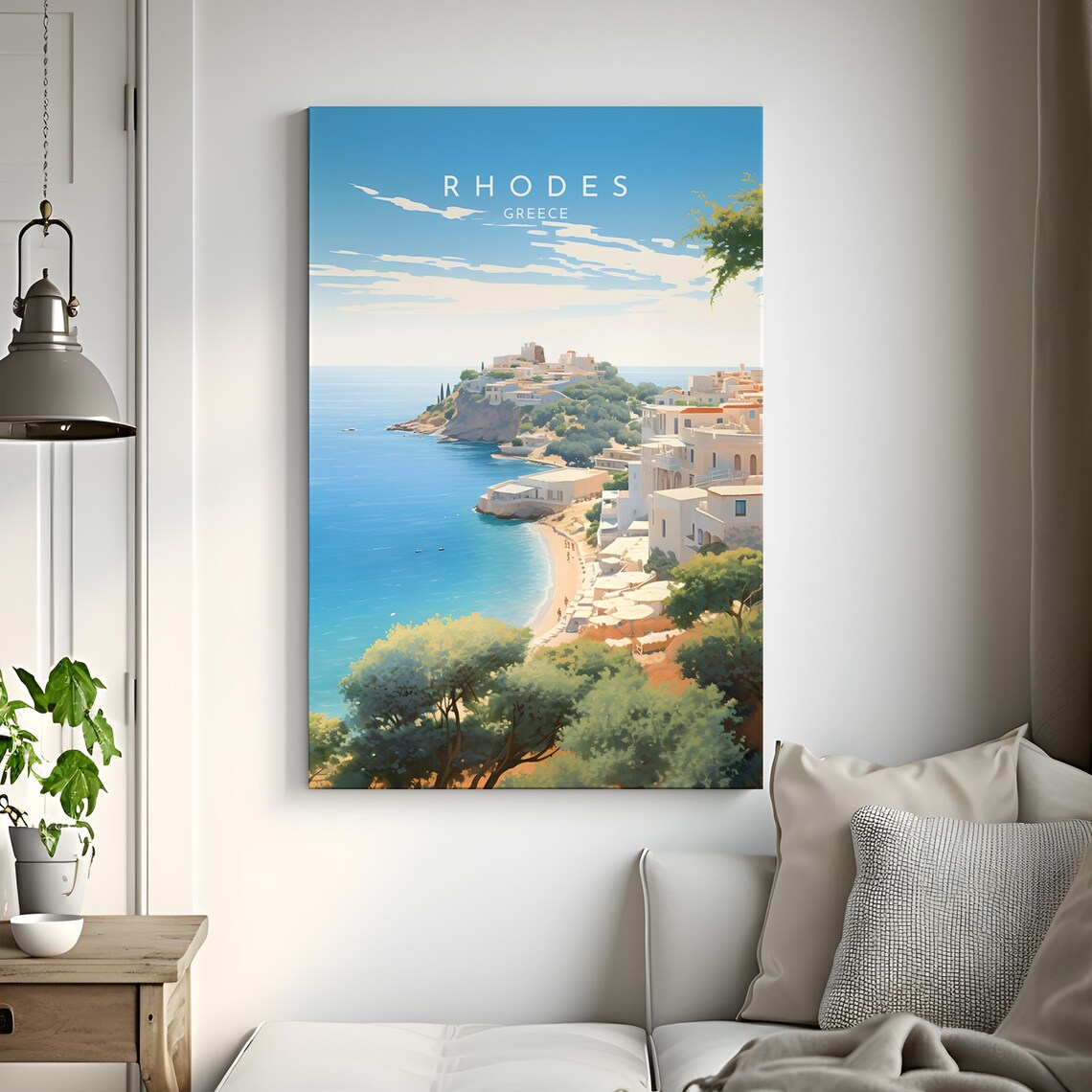 Rhodes Greece Travel Poster, Home Decor Print - Image 3