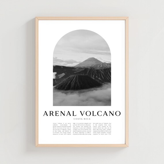 Arenal Volcano Travel Poster Print Wall Art Costa Rica City Gift Decor Ce42m