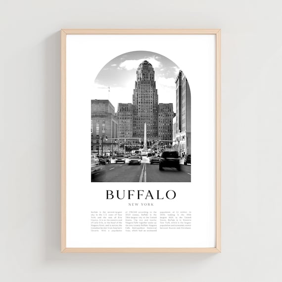 Buffalo Travel Poster Print Wall Art New York City Gift Decor Us73m