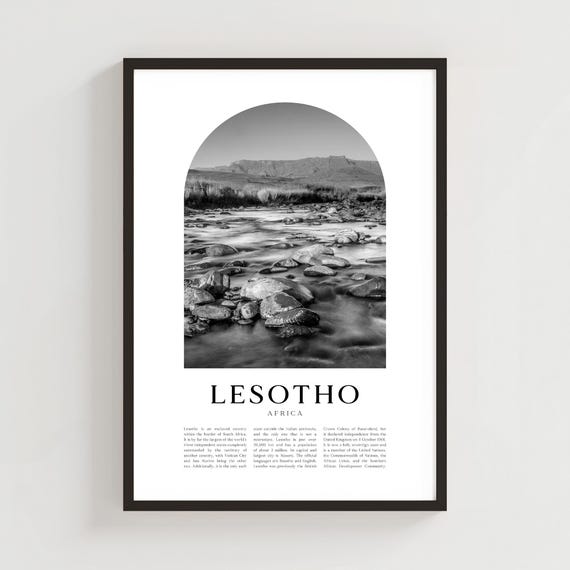 Lesotho Travel Poster Print Wall Art Africa City Gift Decor Af58m