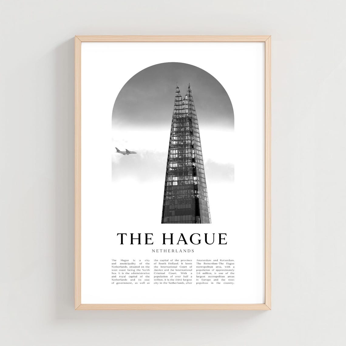 The Shard London Black and White Architectural Photography Poster