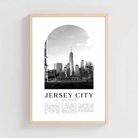 Jersey City Travel Poster Print Wall Art New Gift Decor Us74m
