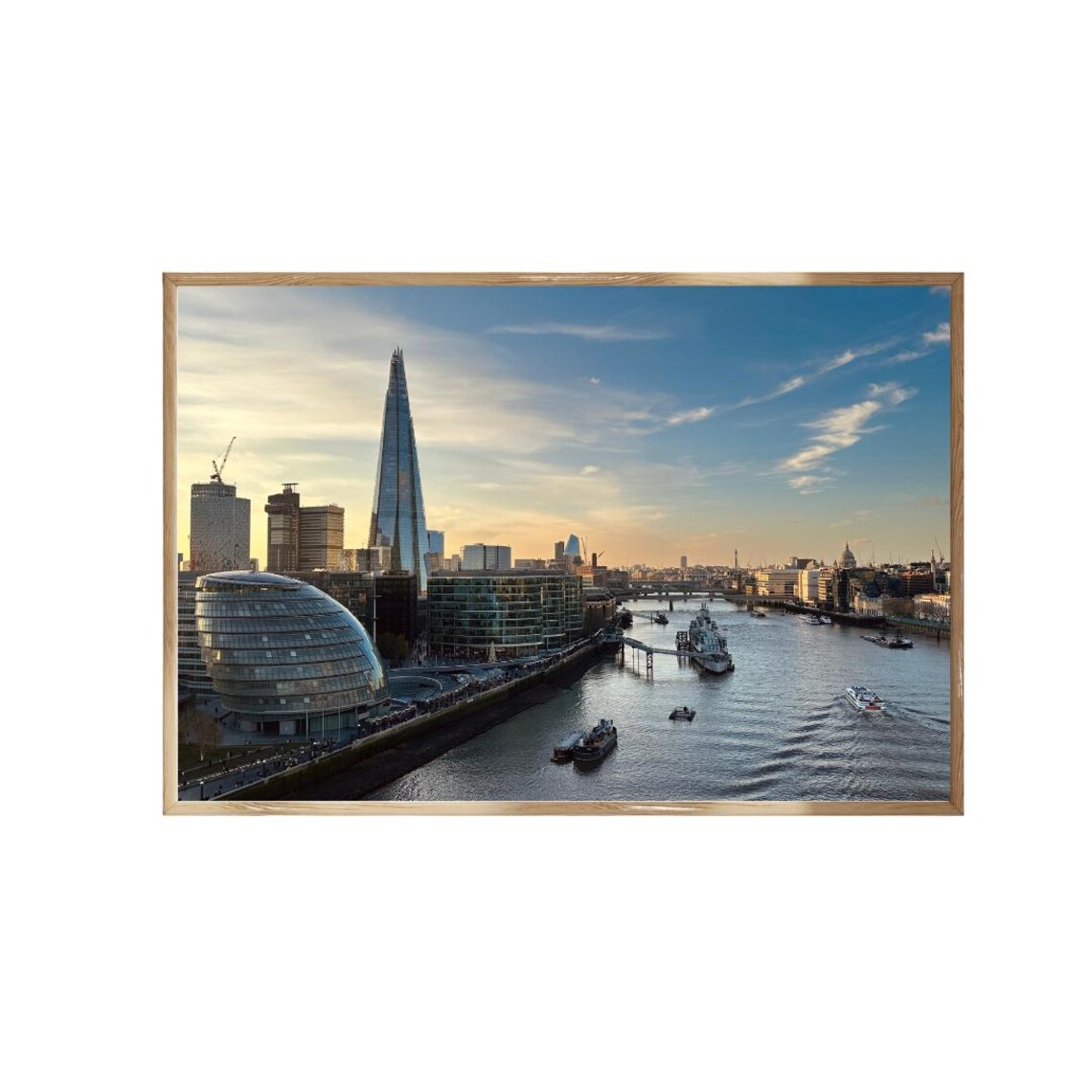 London Skyline Photography Print, Thames Cityscape