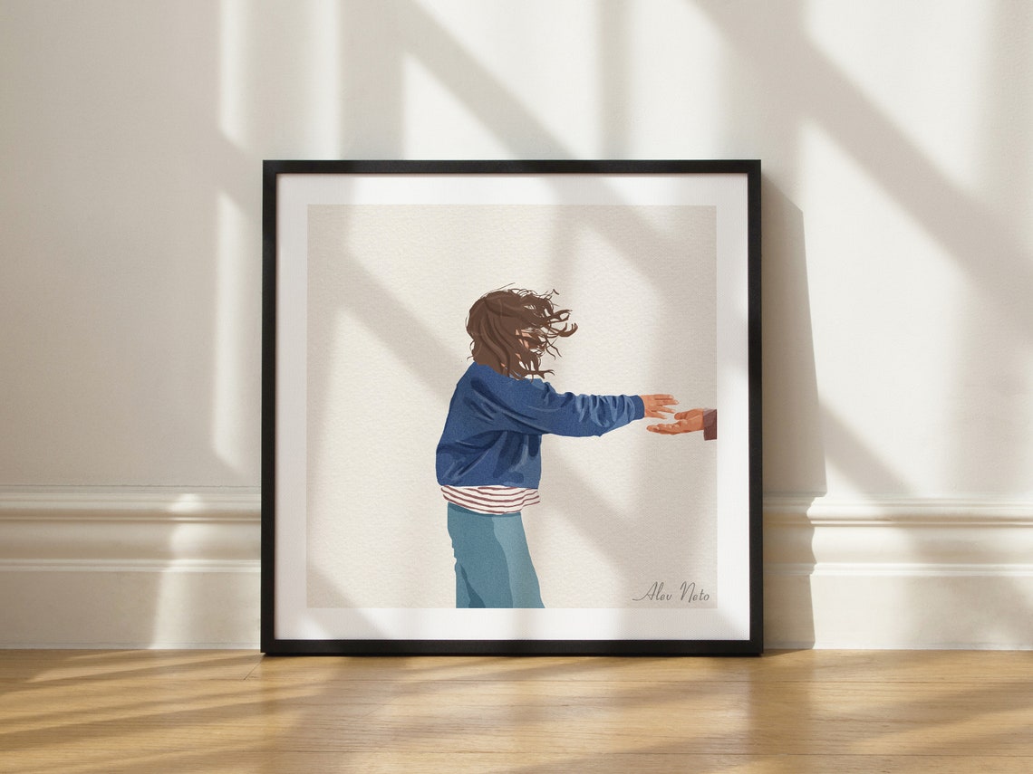 Child Reaching for a Loving Hand in a Tender Supportive Poster - Image 3
