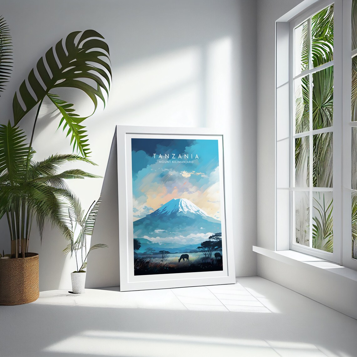 Mount Kilimanjaro Travel Poster, Tanzania Mountain View - Image 4