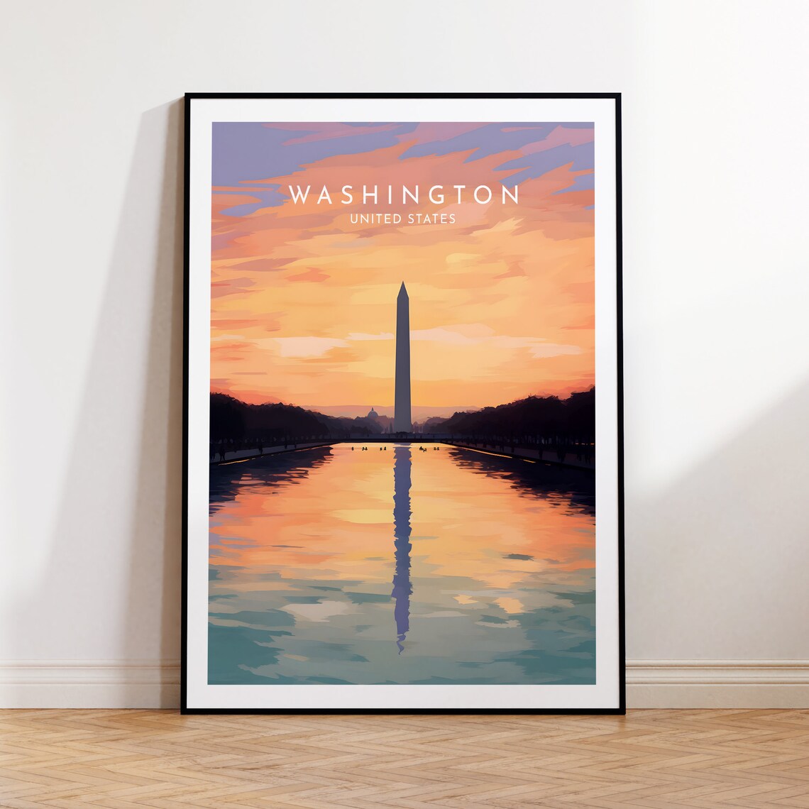 Washington Travel Poster, United States Home Decor