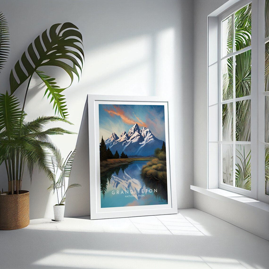 Grand Teton Travel Poster, Wyoming Landscape Print - Image 4