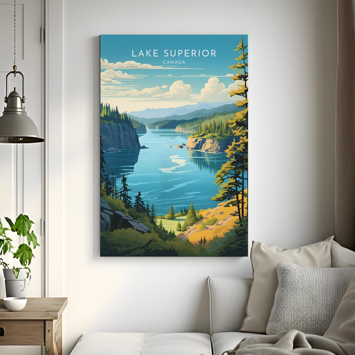 Great Lakes Superior Canada Pine Cliffs Wilderness Water Poster - Image 3