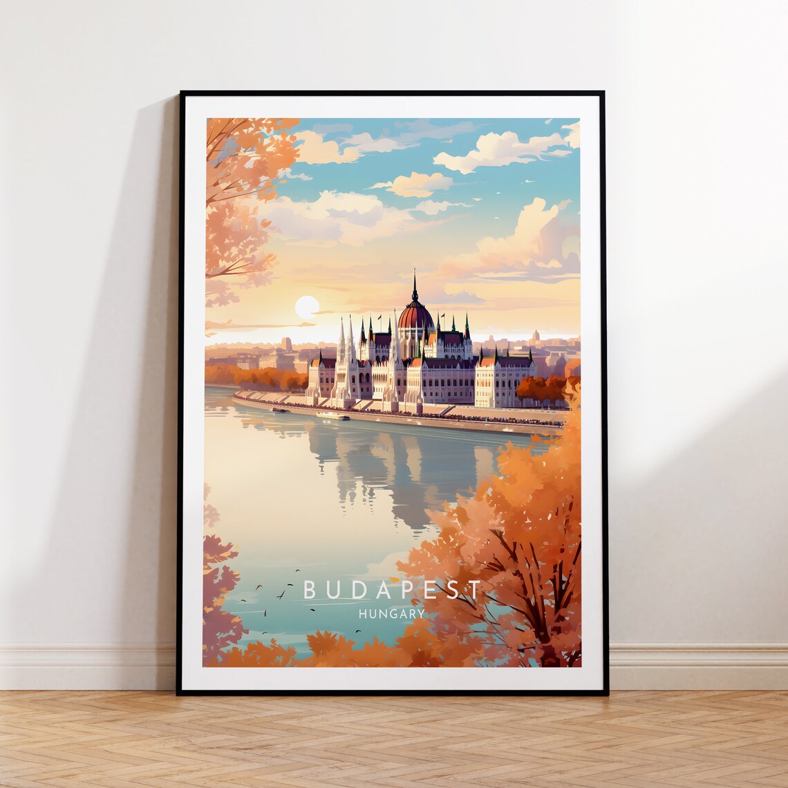 Budapest Travel Poster, Hungary Home Decor Gift