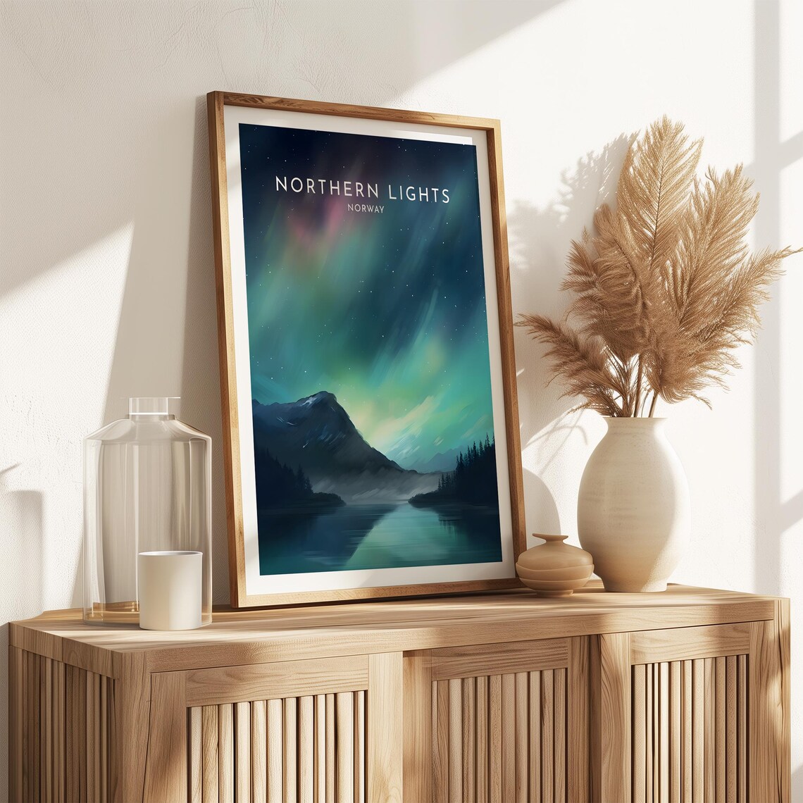 Northern Lights Travel Poster, Norway Home Decor - Image 2