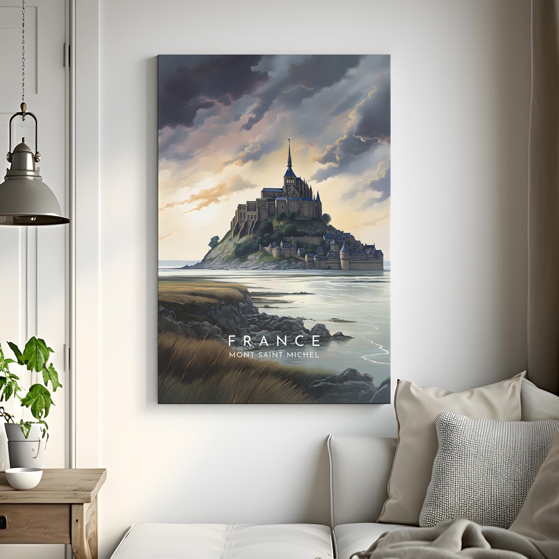 Mont Saint-Michel France Dramatic Island Abbey Travel Poster - Image 3