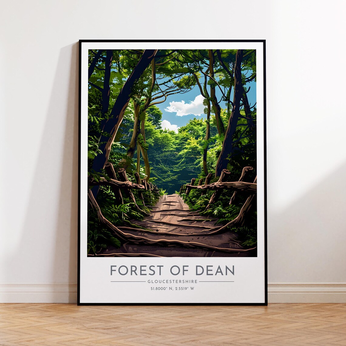 Forest of Dean Travel Poster, Gloucestershire Print