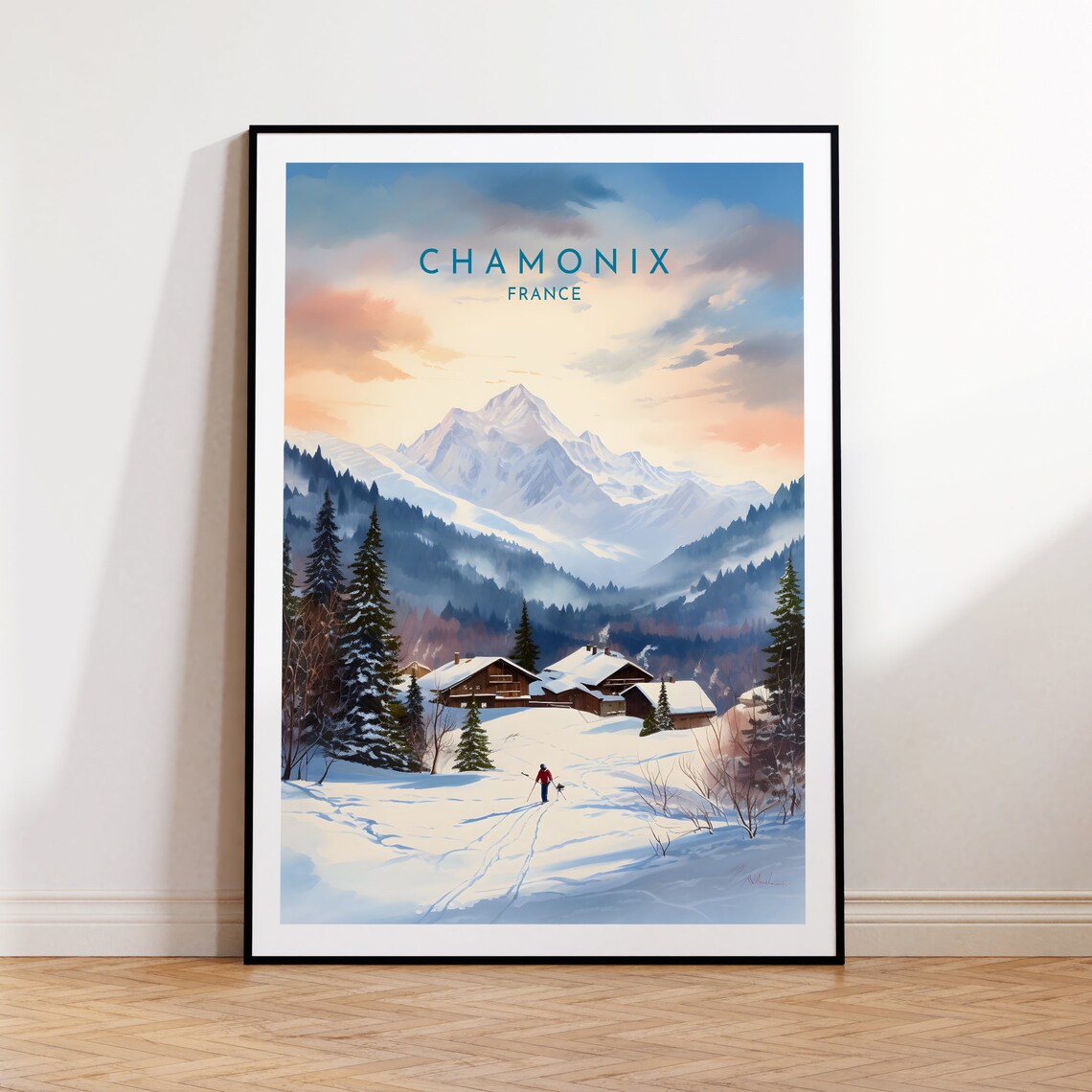 Chamonix Travel Poster, France Home Decor