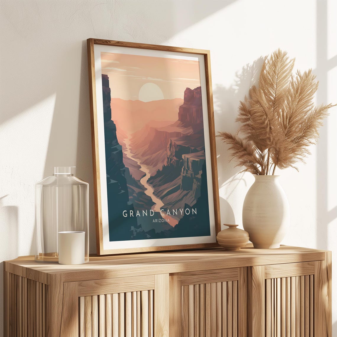 Grand Canyon Arizona Sunset River Cliffs Dramatic Travel Wall Poster - Image 2