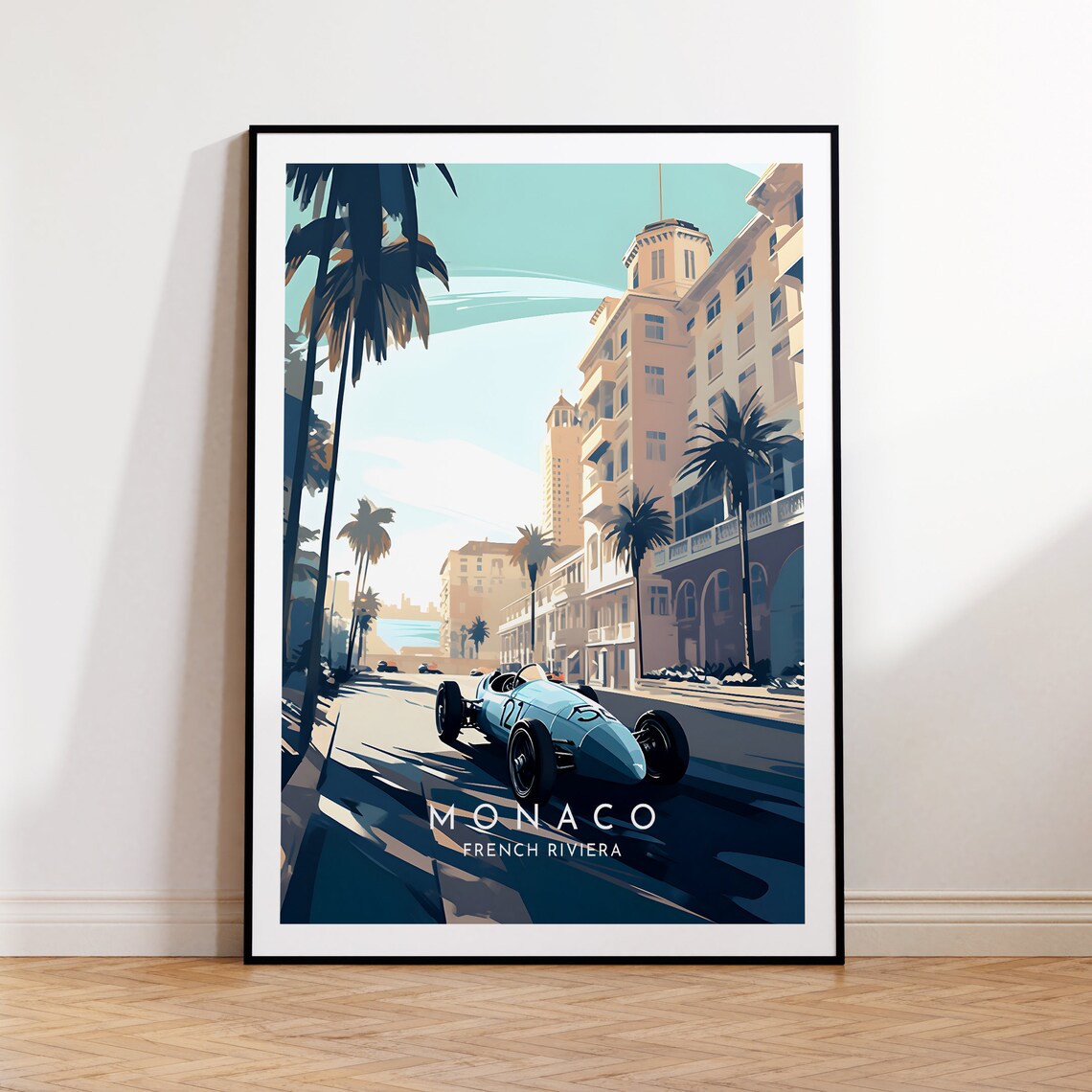 Monaco French Riviera Vintage Grand Prix Race Car Number 27 Poster