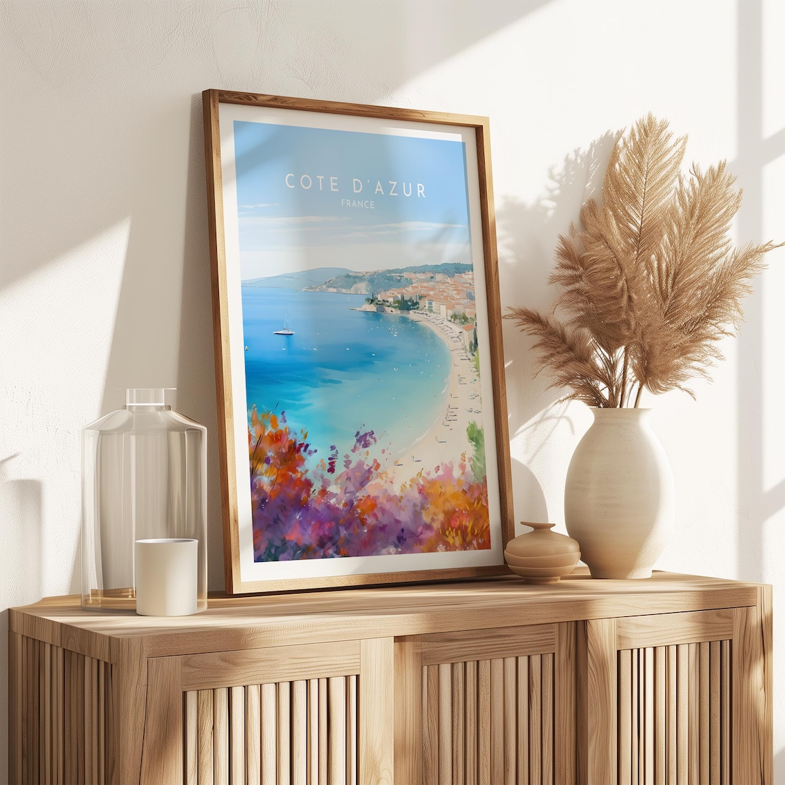Cote d'Azur France Turquoise Beach Bay Riviera Travel Wall Poster - Image 2