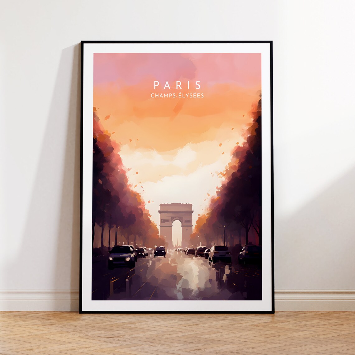 Paris Travel Poster, Champs Elysees France