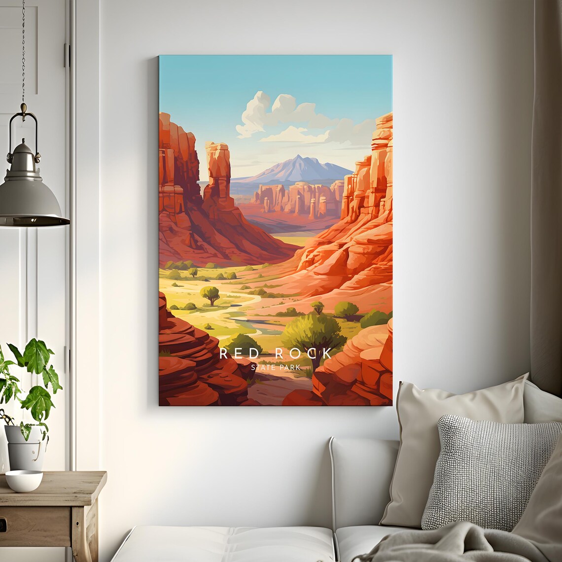 Red Rock State Park Arizona Desert Canyon Vista Red Cliffs Poster - Image 3