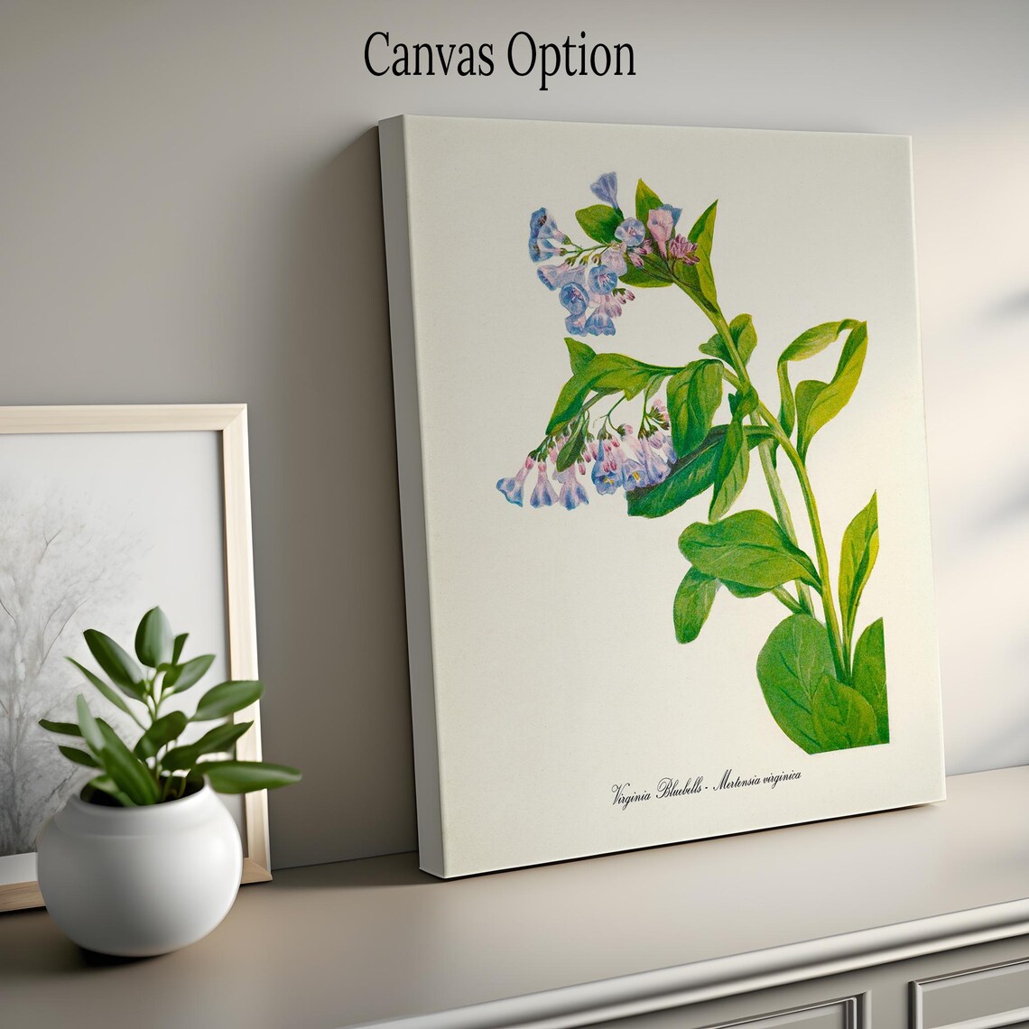 Virginia Bluebells Botanical Wall Art Print - Image 2