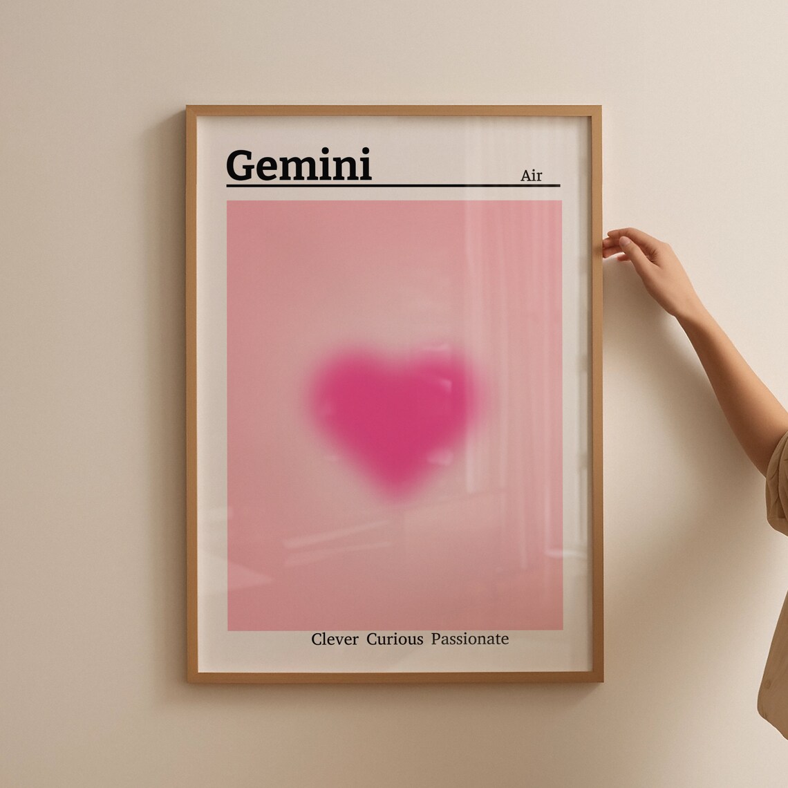 Gemini Zodiac Sign Astrology Poster, Birthday Gift - Image 4