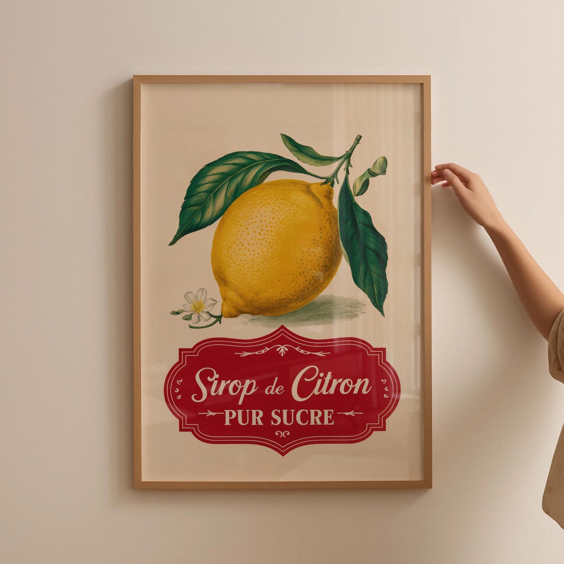Sirop de Citron Vintage Lemon French Kitchen Advertising Poster - Image 4
