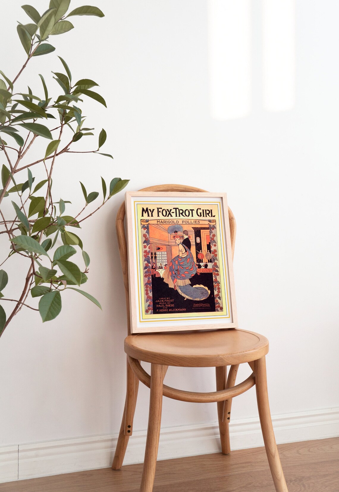 My Fox Trot Girl Marigold Follies Vintage Art Deco Sheet Music Poster - Image 3