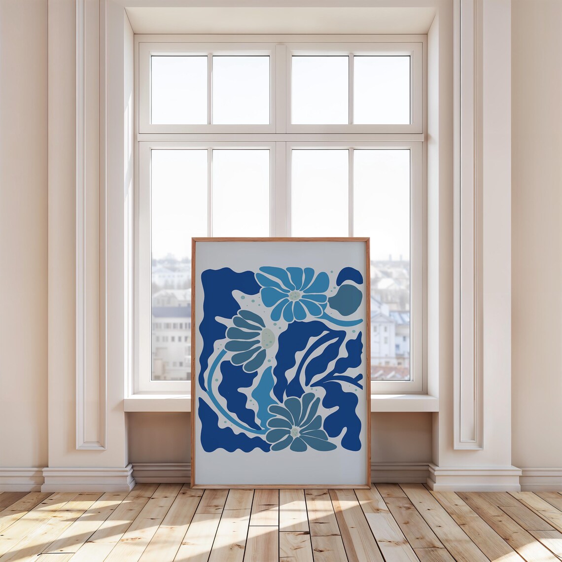 Blue Abstract Flower Wall Print Botanical Print Matisse Print Flower Poster Wall Decor Art Wall Art Prints - Image 2