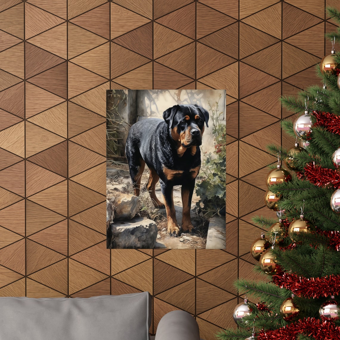 Rottweiler Dog Art Print Dog Wall Art Animal Art Print Animal Art Poster Dog Lover Gift Colorful Animal Wall Art Cool Dog Art - Image 3