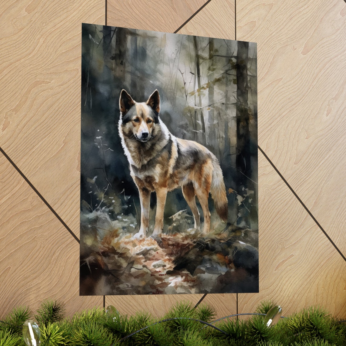 Swedish Vallhund Dog Art Print Dog Wall Art Animal Art Print Animal Art Poster Dog Lover Gift Colorful Animal Wall Art Cool Dog Art - Image 2