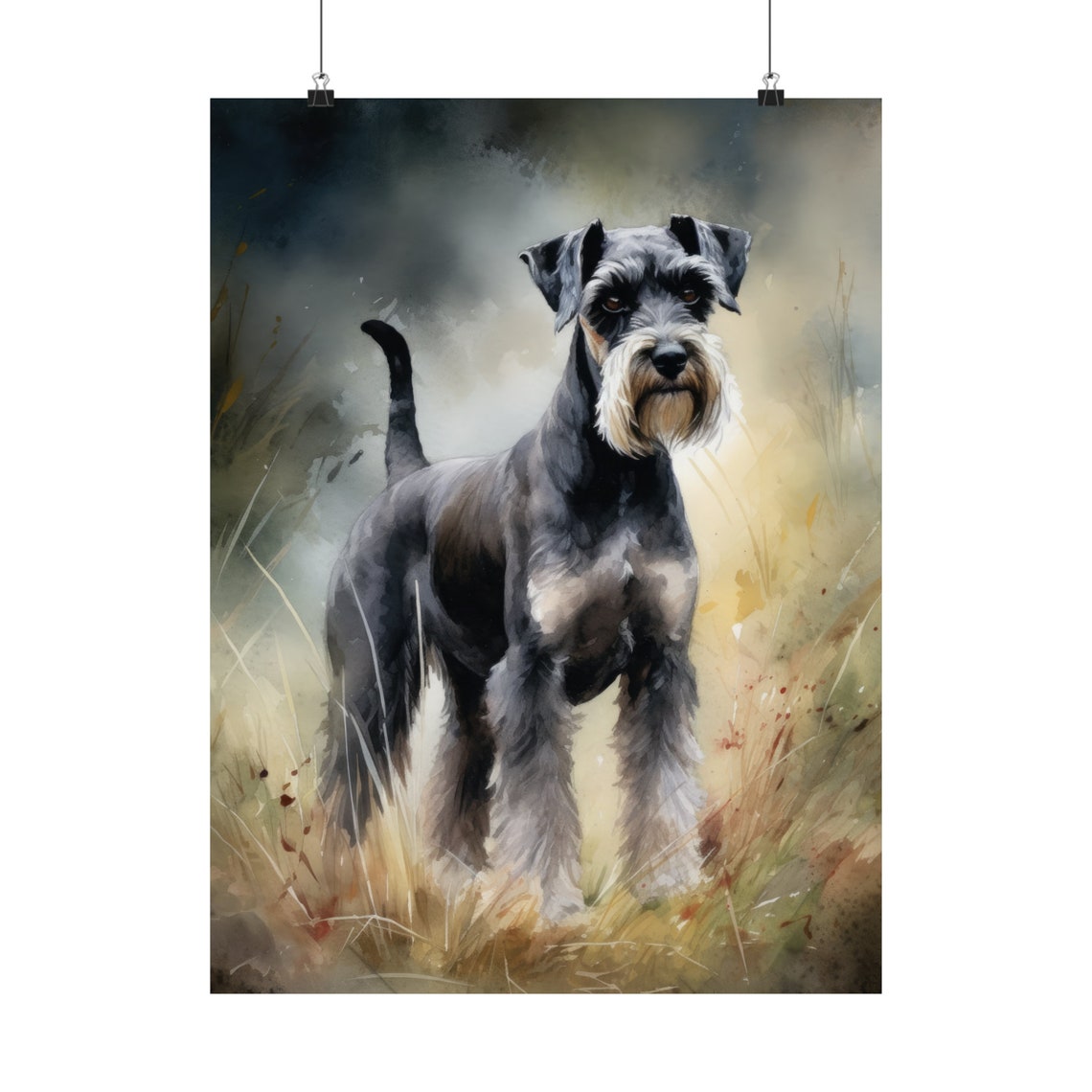 Standard Schnauzer Dog Art Print Dog Wall Art Animal Art Print Animal Art Poster Dog Lover Gift Colorful Animal Wall Art Cool Dog Art - Image 5