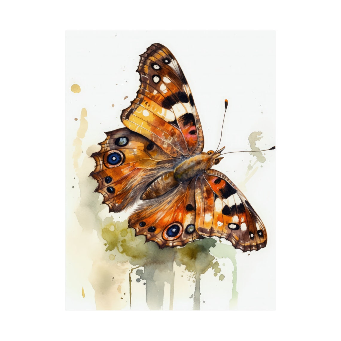 Satyr Butterfly Art Print Butterfly Home Dcor Watercolor Butterfly Painting Insect Wall Art Nature Lover Butterflies Artwork - Image 4