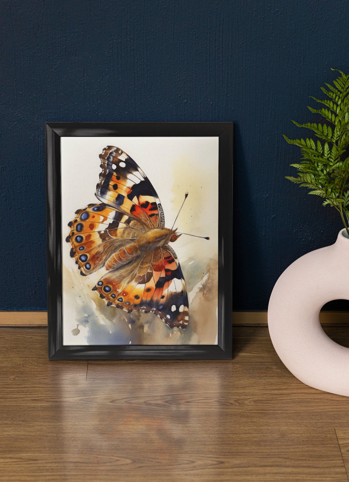 Painted Lady Butterfly Art Print Butterfly Home Dcor Watercolor Butterfly Painting Insect Wall Art Nature Lover Butterflies Artwork
