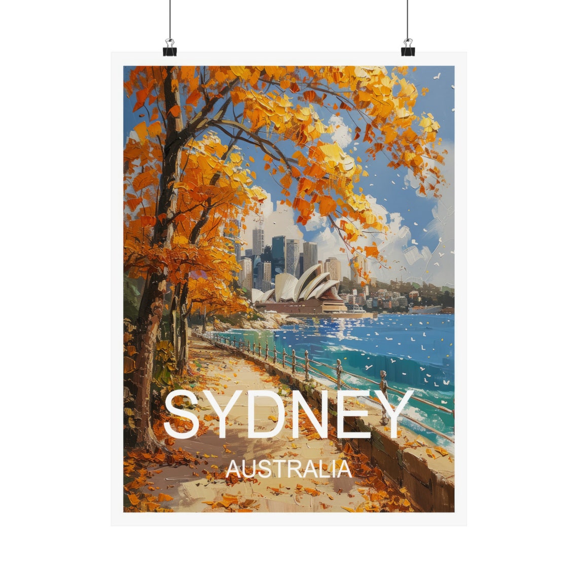 Sydney Australia Travel Poster Landscape Poster Art Travel Art Travel Art Poster Travel Wall Art Travel Artwork Australia Art Print - Image 5