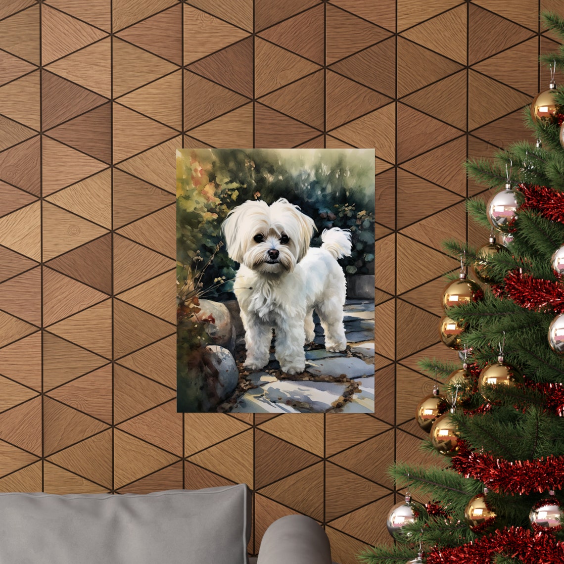 Maltese Dog Art Print Dog Wall Art Animal Art Print Animal Art Poster Dog Lover Gift Colorful Animal Wall Art Cool Dog Art - Image 3
