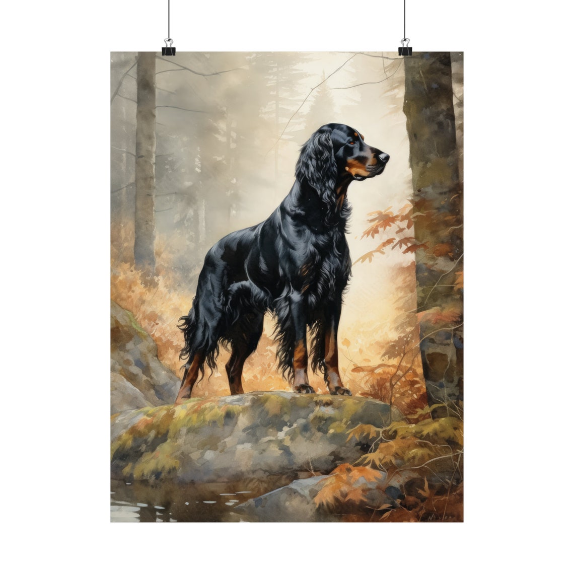 Gordon Setter Dog Art Print Dog Wall Art Animal Art Print Animal Art Poster Dog Lover Gift Colorful Animal Wall Art Cool Dog Art - Image 5