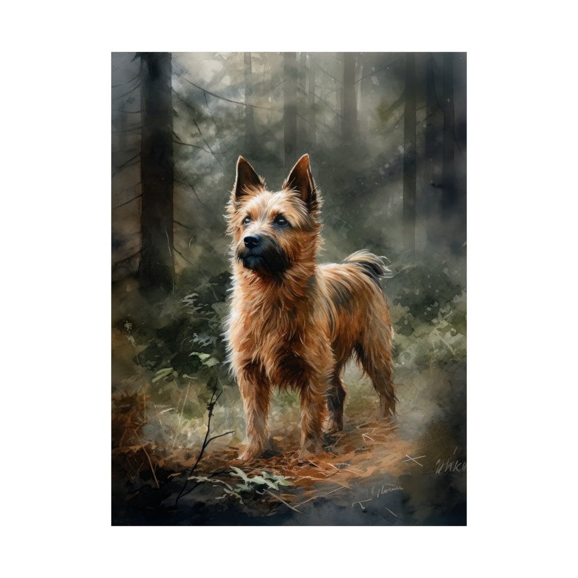 Australian Terrier Dog Art Print Dog Wall Art Animal Art Print Animal Art Poster Dog Lover Gift Colorful Animal Wall Art Cool Dog Art - Image 4