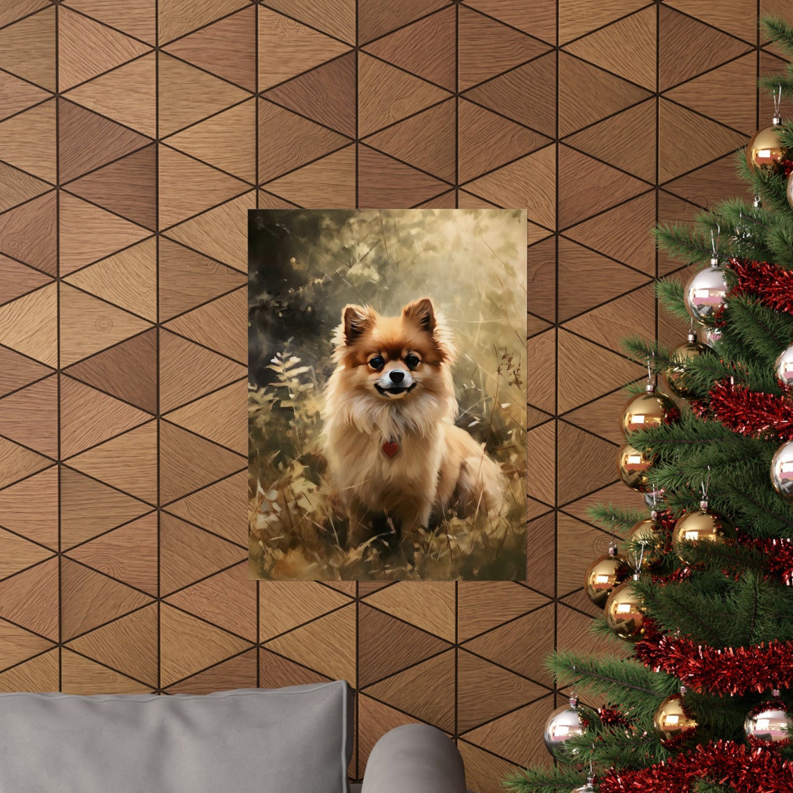 Pomeranian Dog Art Print Dog Wall Art Animal Art Print Animal Art Poster Dog Lover Gift Colorful Animal Wall Art Cool Dog Art - Image 3