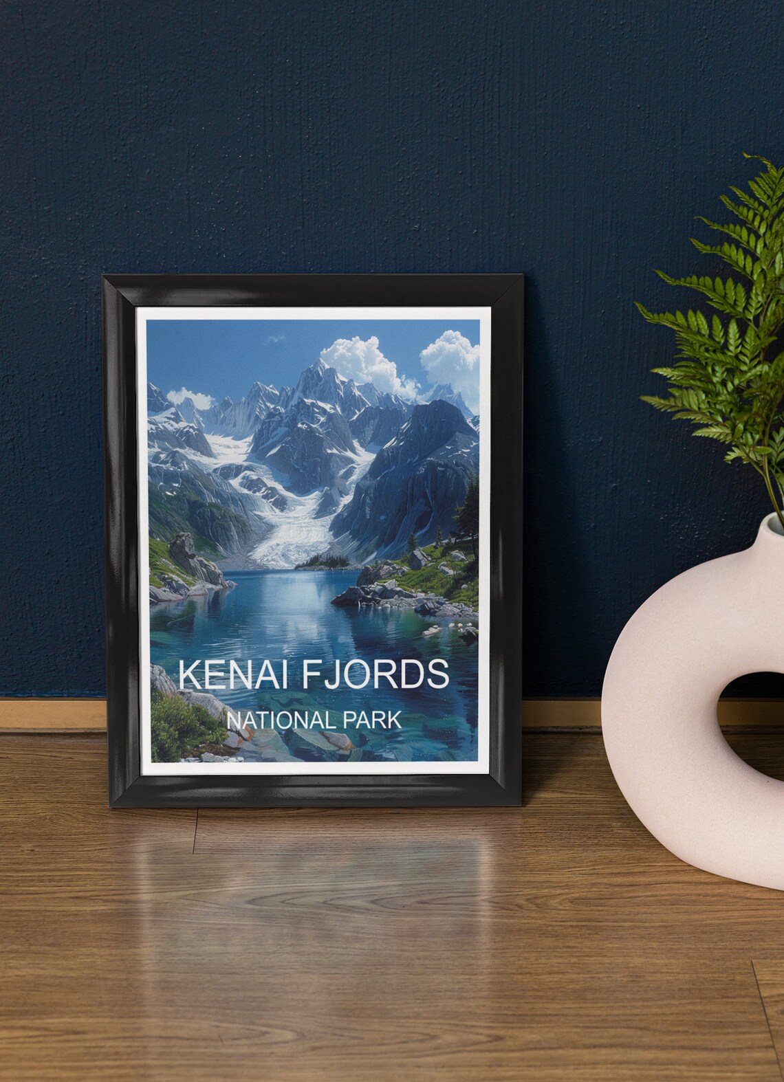 Kenai Fjords National Park Glacier Fjord Mountain View Poster