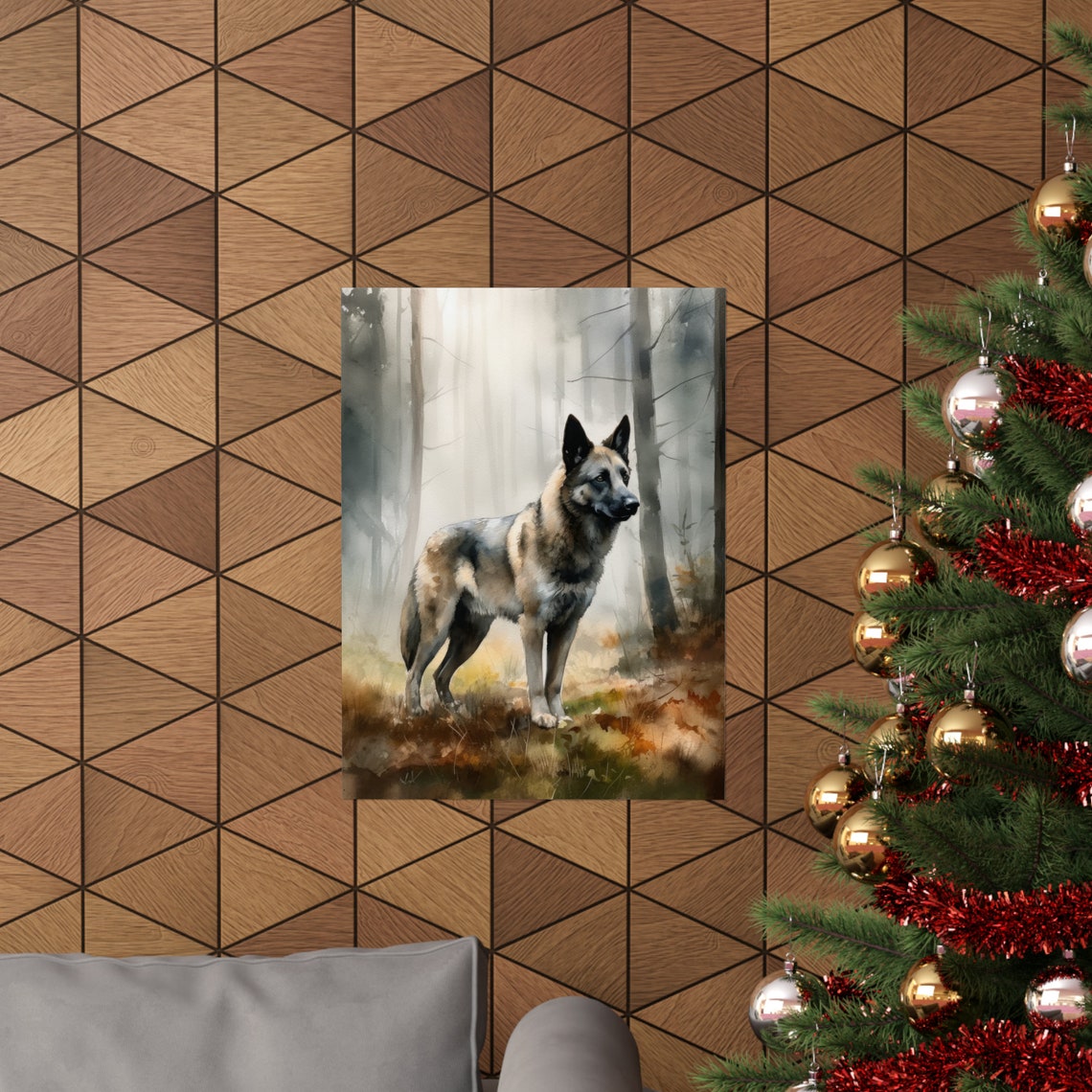 Norwegian Elkhound Dog Art Print Dog Wall Art Animal Art Print Animal Art Poster Dog Lover Gift Colorful Animal Wall Art Cool Dog Art - Image 3