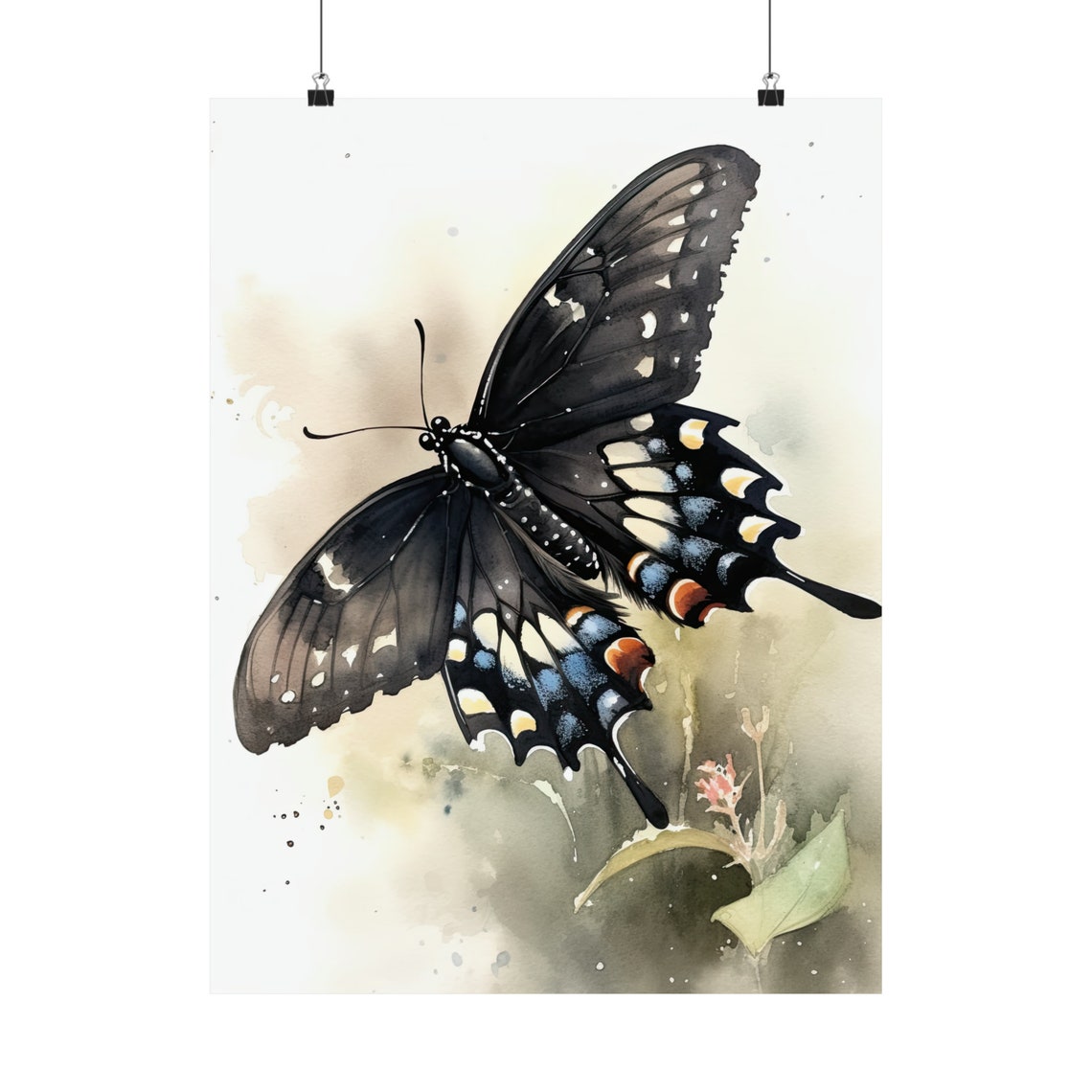 Swallowtail Butterfly Art Print Butterfly Home Dcor Watercolor Butterfly Painting Insect Wall Art Nature Lover Butterflies Artwork - Image 5