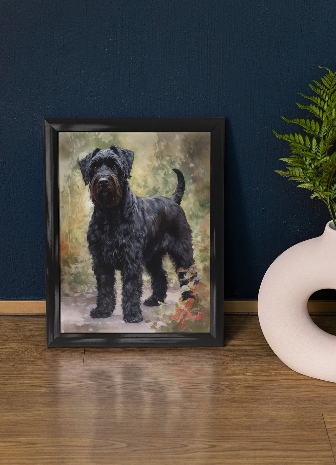 Black Russian Terrier Dog Art Print Dog Wall Art Animal Art Print Animal Art Poster Dog Lover Gift Colorful Animal Wall Art Cool Dog