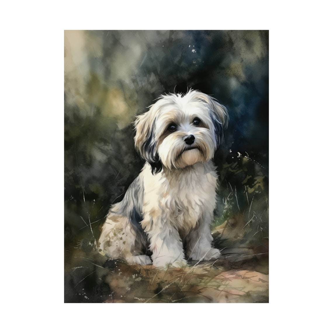 Tibetan Terrier Dog Art Print Dog Wall Art Animal Art Print Animal Art Poster Dog Lover Gift Colorful Animal Wall Art Cool Dog Art - Image 4